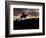 Cowboy in Silhouette with Sunset-Terry Eggers-Framed Photographic Print