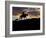 Cowboy in Silhouette with Sunset-Terry Eggers-Framed Photographic Print