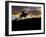 Cowboy in Silhouette with Sunset-Terry Eggers-Framed Photographic Print