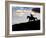 Cowboy in Silhouette with Sunset-Terry Eggers-Framed Photographic Print