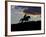 Cowboy in Silhouette with Sunset-Terry Eggers-Framed Photographic Print