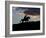 Cowboy in Silhouette with Sunset-Terry Eggers-Framed Photographic Print