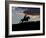 Cowboy in Silhouette with Sunset-Terry Eggers-Framed Photographic Print