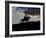 Cowboy in Silhouette with Sunset-Terry Eggers-Framed Photographic Print