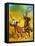 Cowboy Lassoing Cattle-Mcbride-Framed Premier Image Canvas