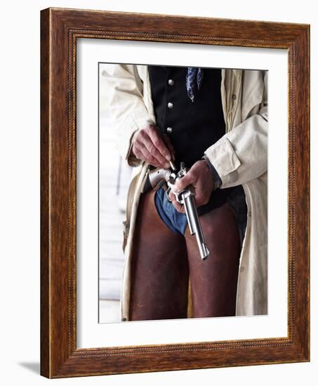 Cowboy Loading Gun-Terry Eggers-Framed Photographic Print