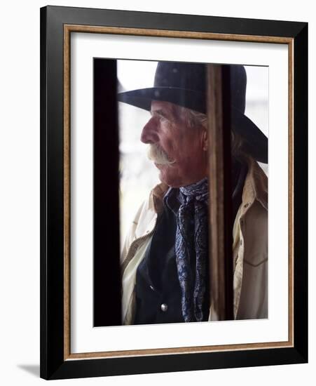 Cowboy Looking in Distance-Terry Eggers-Framed Photographic Print