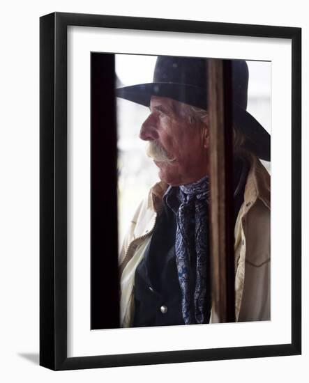 Cowboy Looking in Distance-Terry Eggers-Framed Photographic Print