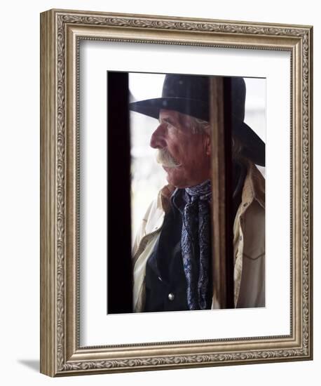 Cowboy Looking in Distance-Terry Eggers-Framed Photographic Print