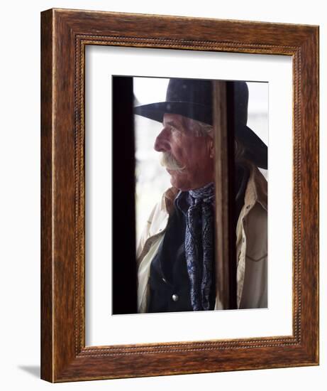 Cowboy Looking in Distance-Terry Eggers-Framed Photographic Print