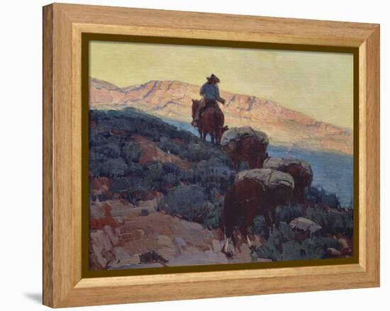 Cowboy on the Trail-Edgar Payne-Framed Stretched Canvas