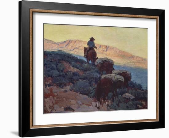 Cowboy on the Trail-Edgar Payne-Framed Art Print