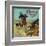 Cowboy Orange Label - Tustin, CA-Lantern Press-Framed Art Print