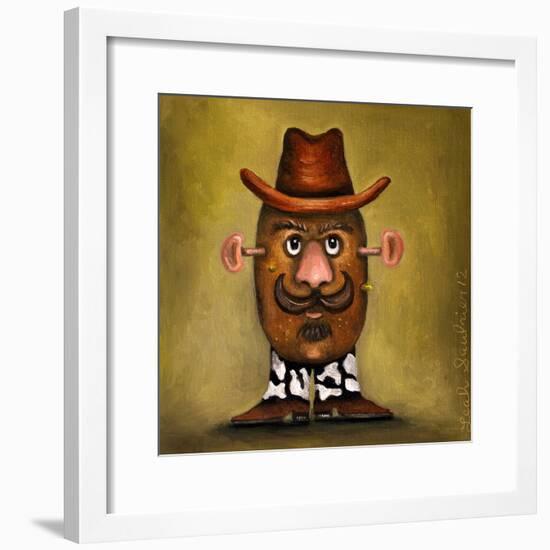 Cowboy Potato Head-Leah Saulnier-Framed Giclee Print