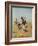 Cowboy Roping A Steer-Charles Marion Russell-Framed Art Print