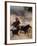 Cowboy Roping Horses-John Luke-Framed Photographic Print