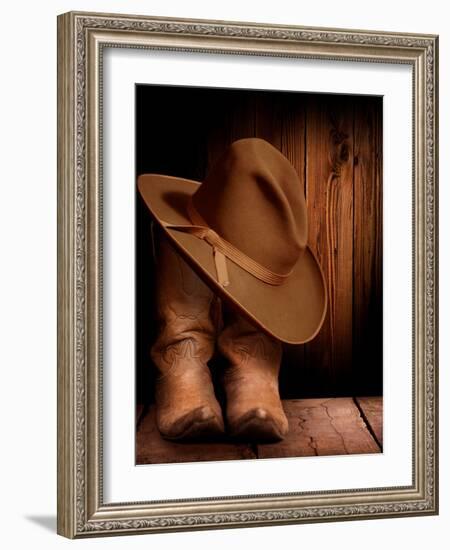 Cowboy Rules V2-Marcus Prime-Framed Art Print