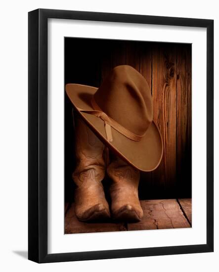 Cowboy Rules V2-Marcus Prime-Framed Art Print