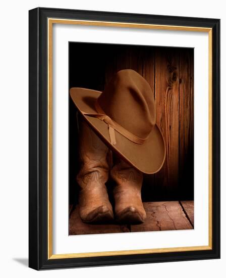 Cowboy Rules V2-Marcus Prime-Framed Art Print