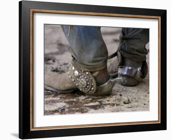 Cowboy's Spurs. Sombrero Ranch, Craig, Colorado-Carol Walker-Framed Photographic Print