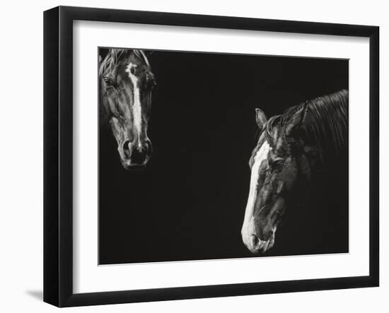 Cowboy Scratchboard III-Julie Chapman-Framed Art Print