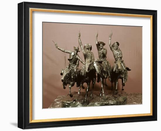 Cowboy Sculpture-Frederic Sackrider Remington-Framed Photographic Print