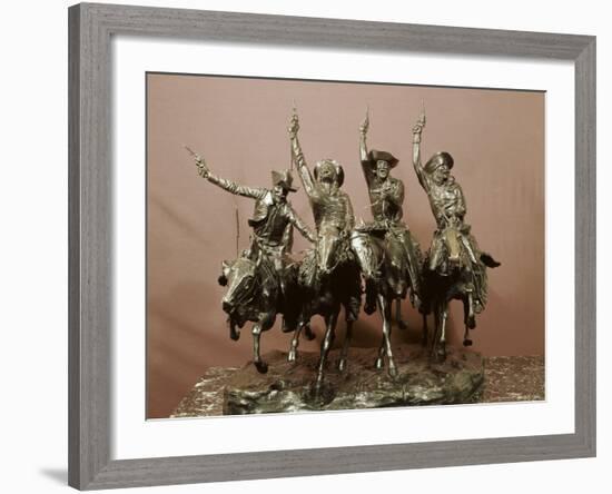 Cowboy Sculpture-Frederic Sackrider Remington-Framed Photographic Print