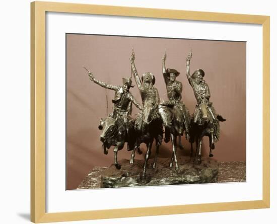 Cowboy Sculpture-Frederic Sackrider Remington-Framed Photographic Print