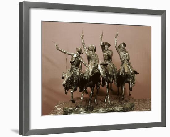 Cowboy Sculpture-Frederic Sackrider Remington-Framed Photographic Print