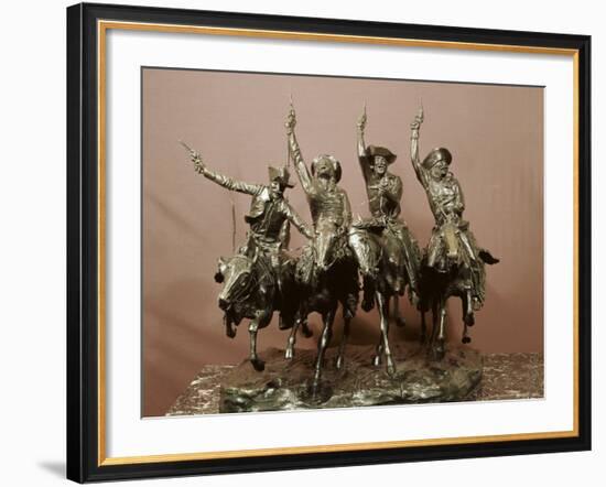 Cowboy Sculpture-Frederic Sackrider Remington-Framed Photographic Print