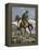 Cowboy Searching for Stray Cattle in the Rocky Mountains-null-Framed Premier Image Canvas