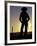 Cowboy Silhouette, Ponderosa Ranch, Seneca, Oregon, USA-Darrell Gulin-Framed Photographic Print