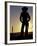 Cowboy Silhouette, Ponderosa Ranch, Seneca, Oregon, USA-Darrell Gulin-Framed Photographic Print