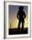 Cowboy Silhouette, Ponderosa Ranch, Seneca, Oregon, USA-Darrell Gulin-Framed Photographic Print