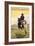 Cowboy - South Dakota-Lantern Press-Framed Art Print