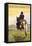 Cowboy - South Dakota-Lantern Press-Framed Stretched Canvas