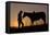 Cowboy Standing with His Horse-Darrell Gulin-Framed Premier Image Canvas