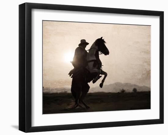 Cowboy Sunset-Kimberly Allen-Framed Art Print