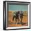 Cowboy with Horse - Citrus Crate Label-Lantern Press-Framed Art Print