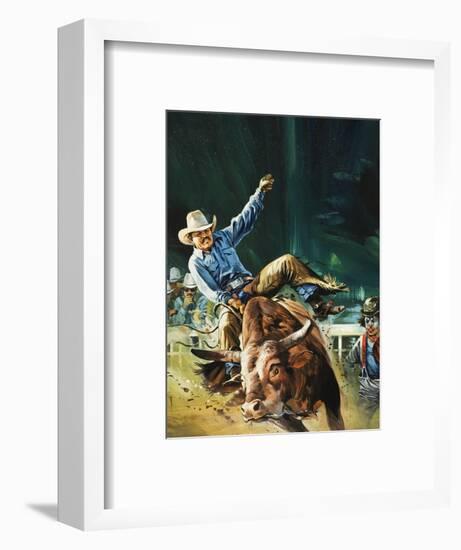 Cowboy-Gerry Wood-Framed Premium Giclee Print