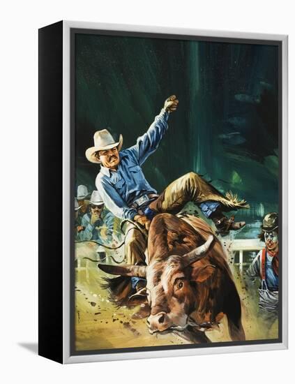 Cowboy-Gerry Wood-Framed Premier Image Canvas