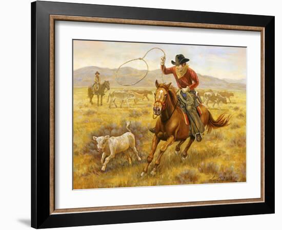 Cowboy-Lee Dubin-Framed Giclee Print