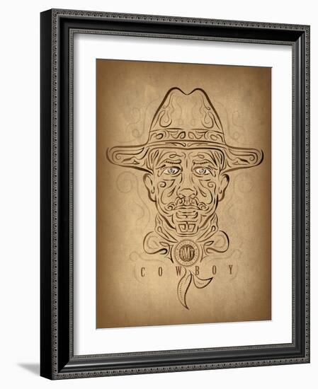 Cowboy-Greg Simanson-Framed Giclee Print