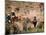 Cowboys and Cowgirls Driving Cattle through Dust in Central Oregon, USA-Janis Miglavs-Mounted Photographic Print