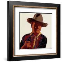 Cowboys and Indians: John Wayne 201/250, 1986-Andy Warhol-Framed Art Print