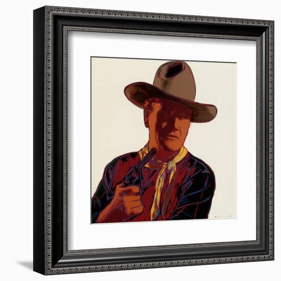 Cowboys and Indians: John Wayne 201/250, 1986-Andy Warhol-Framed Art Print