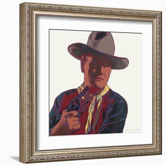 Cowboys and Indians: John Wayne 201/250, 1986-Andy Warhol-Framed Art Print