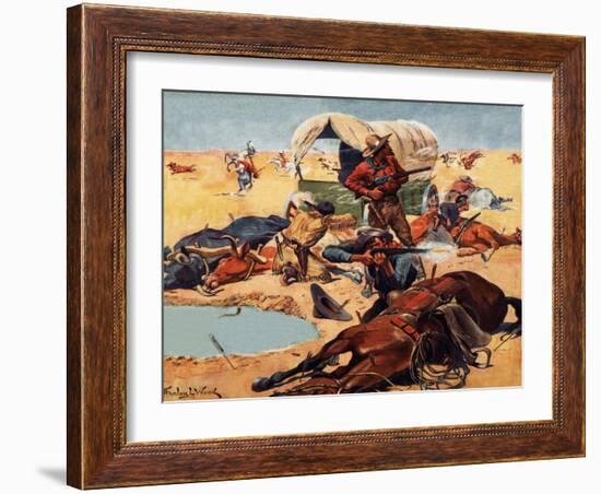 Cowboys and Indians-Stanley L. Wood-Framed Giclee Print