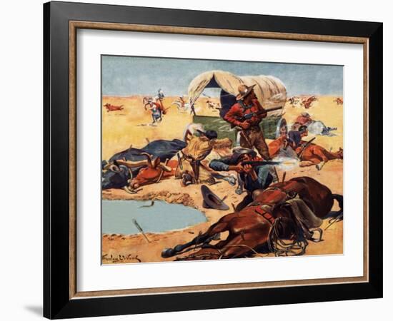 Cowboys and Indians-Stanley L. Wood-Framed Giclee Print