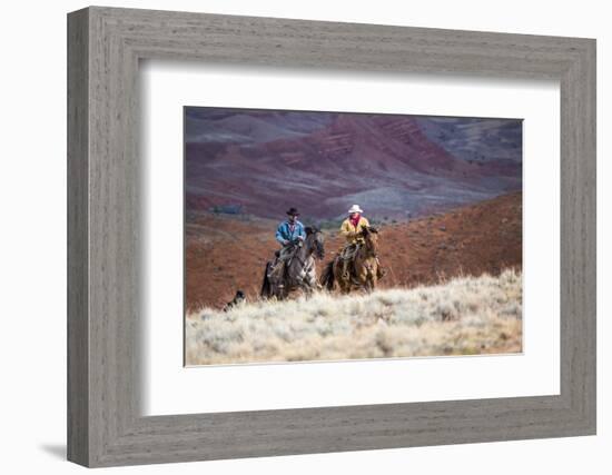 Cowboys at Full Gallop-Terry Eggers-Framed Photographic Print